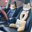 Corgi Cartoon Car Headrest Neck Pillow Pair