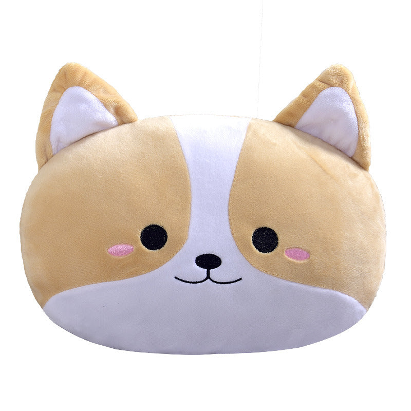 Corgi Cartoon Car Headrest Neck Pillow Pair