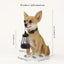 Solar-Powered Resin Chihuahua Garden Statue with Lantern Light