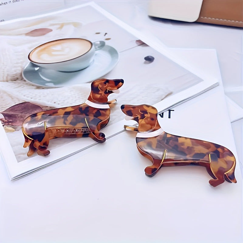 Cute Dachshund Puppy Shaped Hair Claw Clip