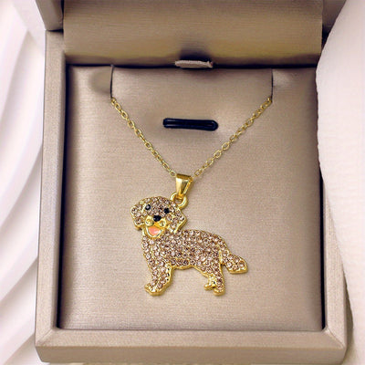 Charming Golden Retriever Pendant Necklace