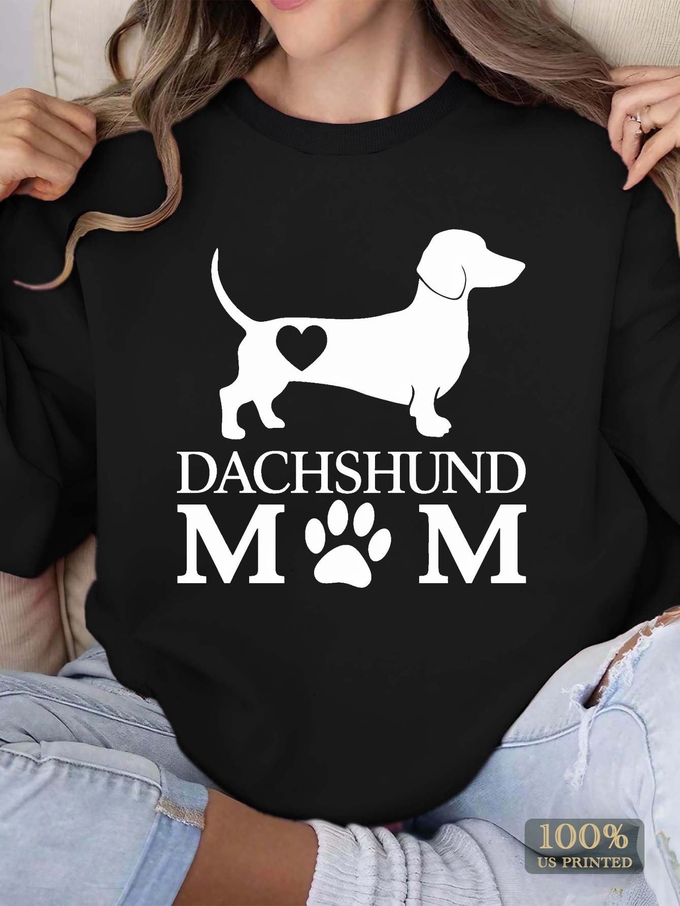 DACHSHUND MOM women's sweatshirts