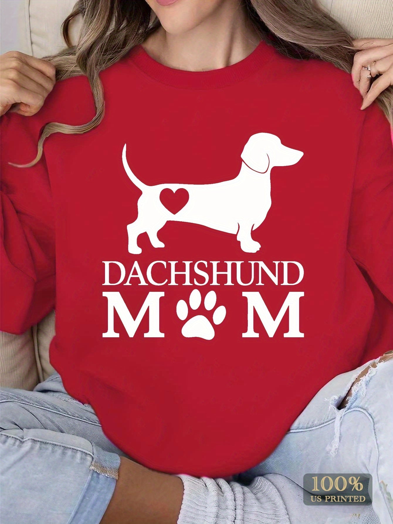 DACHSHUND MOM women's sweatshirts