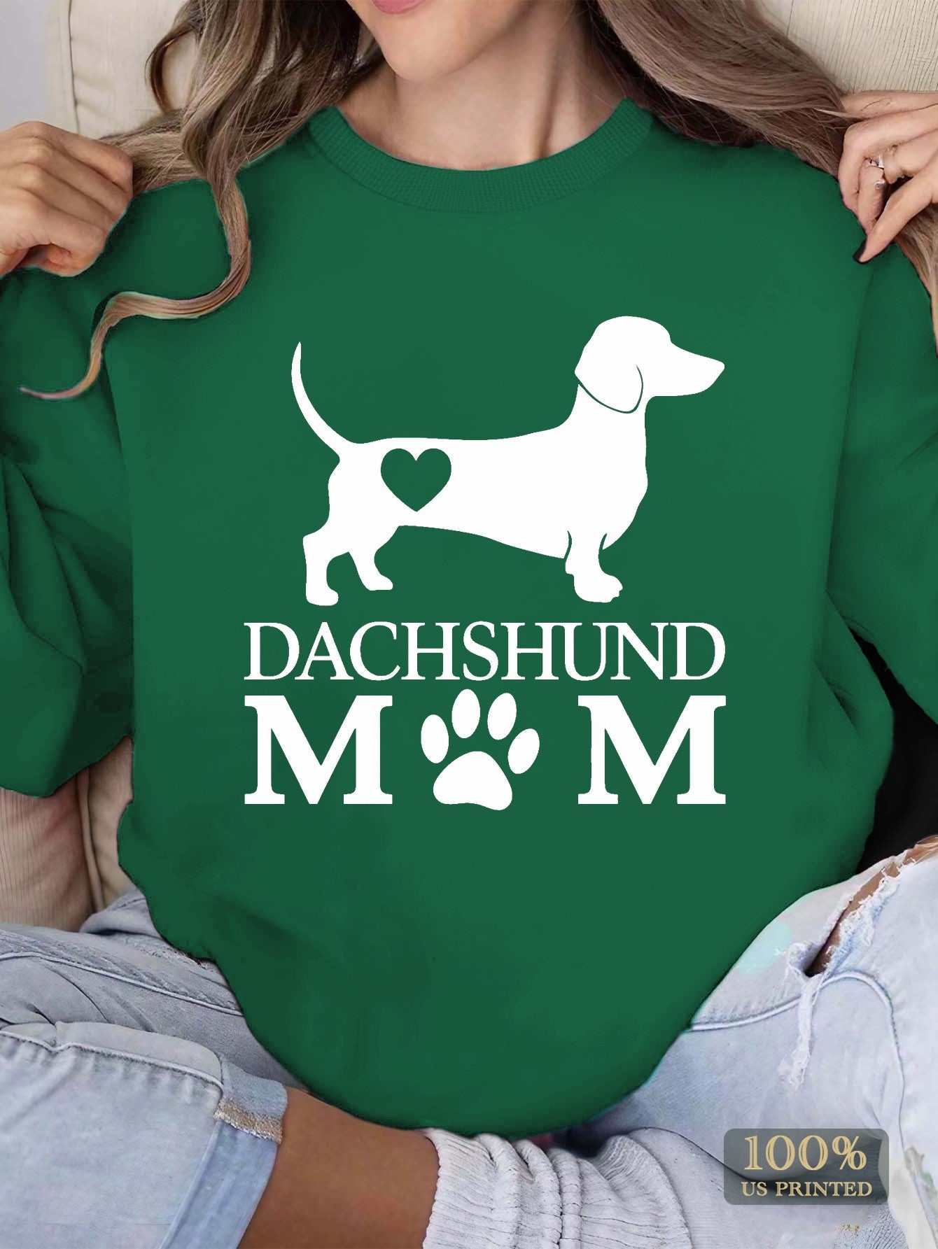 DACHSHUND MOM women's sweatshirts