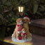 Rustic Resin Golden Retriever Family Figurines with Lantern - Christmas Themed Decor