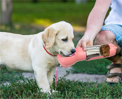 Outdoor Travel 3 In 1 Dog Water Bottle Feeder