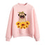 Pug sunflower print sweatshirt