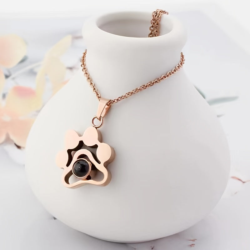 Paw Shape Pendant Necklace