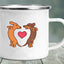 Dachshund Printing Enamelled Cup Mug