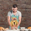 Golden Retriever Floral Crown Linen Apron