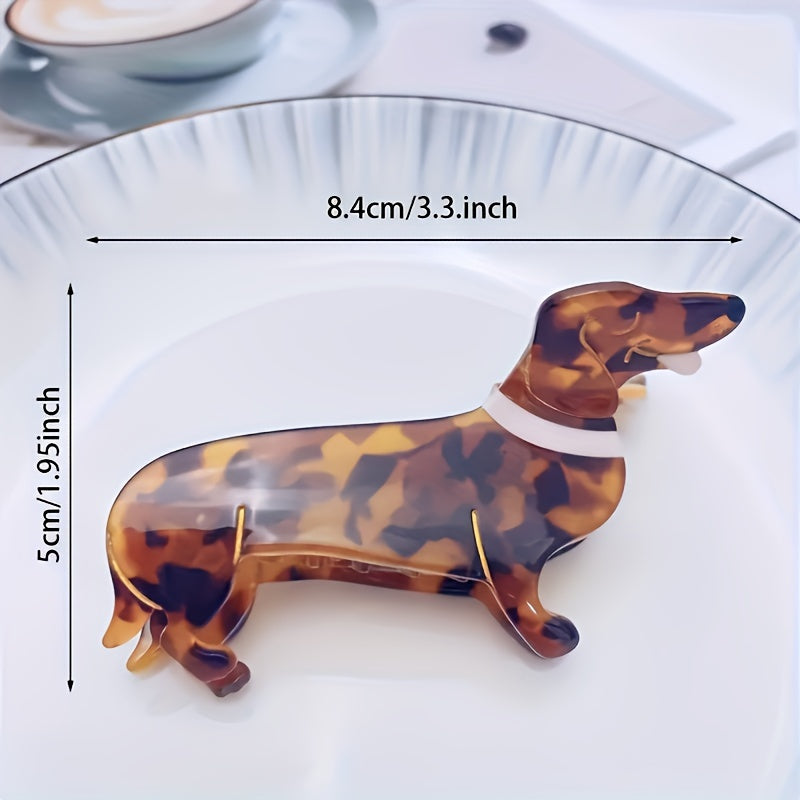 Cute Dachshund Puppy Shaped Hair Claw Clip