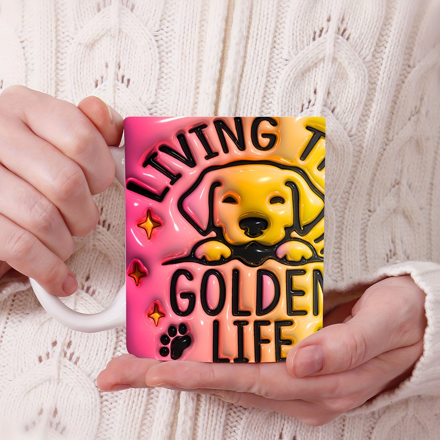 Golden Retriever Themed Ceramic Coffee Mug