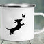 Dachshund Printing Enamelled Cup Mug