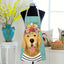 Golden Retriever Floral Crown Linen Apron