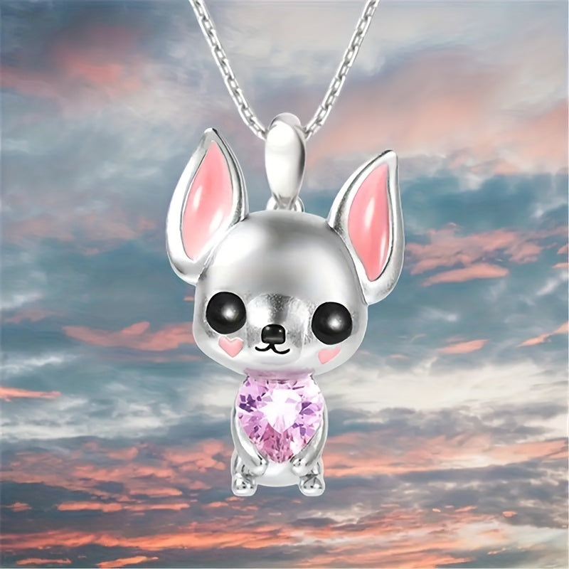 Chihuahua Puppy Pendant Necklace Gift for Dog Lovers