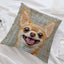 Chihuahua Smile Embroidered Plush Pillow Cover