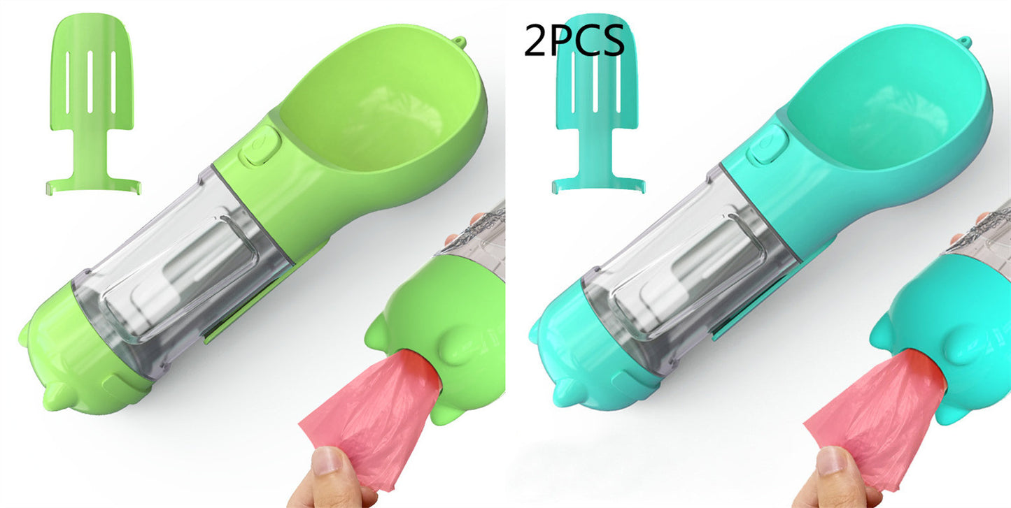 Outdoor Travel 3 In 1 Dog Water Bottle Feeder