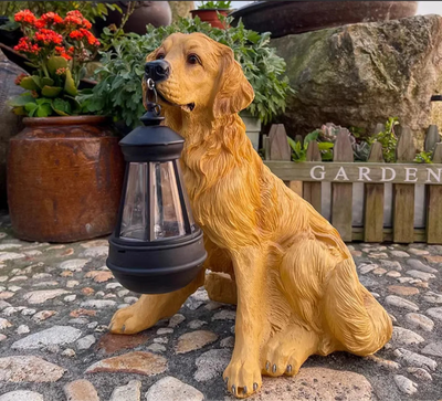 Golden Retriever Garden Resin Handicrafts Solar Hanging Lights