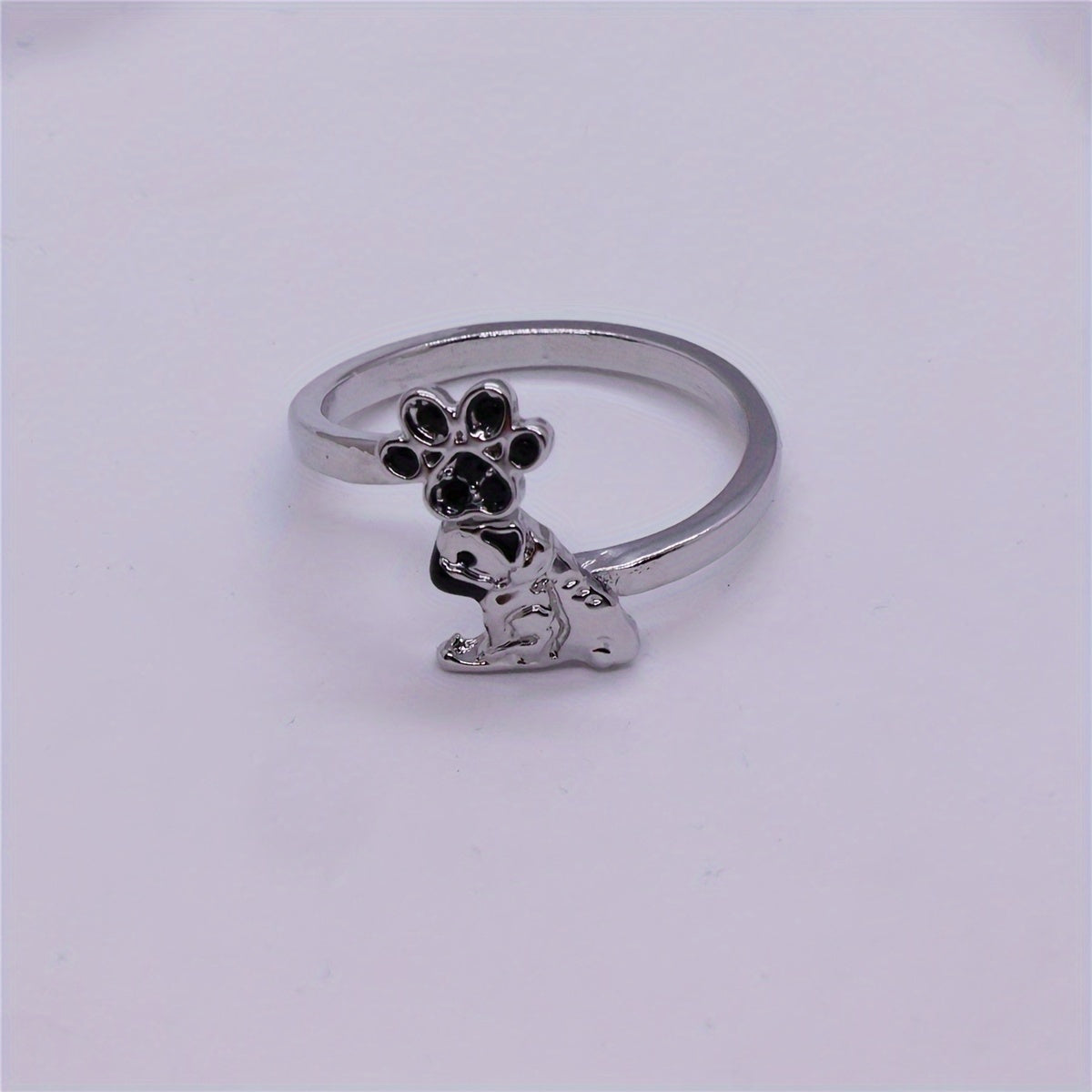 Pug Dog Adjustable Ring for Women