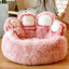 Dog Bed Round Large Pet House Long Plush Deep Sleeping Warm