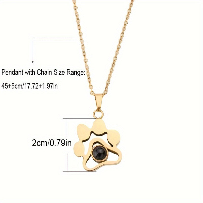 Paw Shape Pendant Necklace