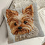 Yorkshire Terrier Embroidered Throw Pillow Cover