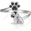 Pug Dog Adjustable Ring for Women