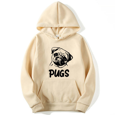 Pug Printed Sweater Men's And Women's Hoodies