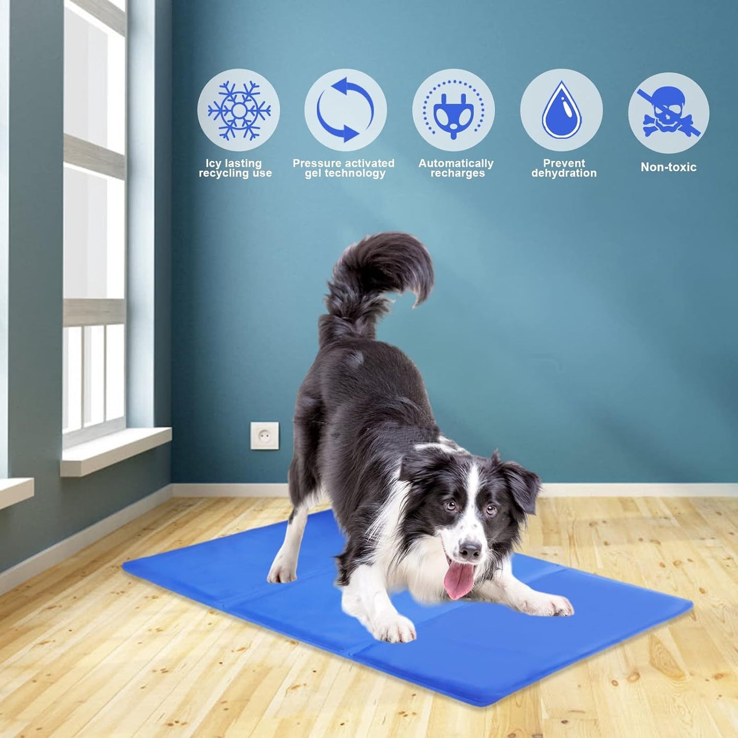 Dog Cooling Mat Non-Toxic Self Cool Gel Mat