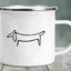 Dachshund Printing Enamelled Cup Mug