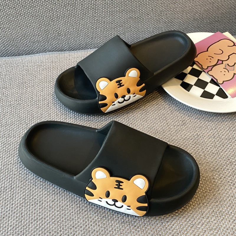 Antiskid Cartoon Men Wearing Sandals And Slippers