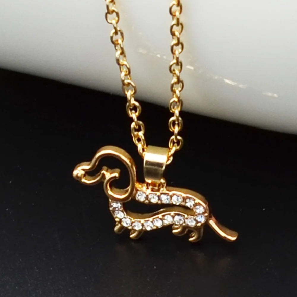 Dachshund Dog Pendant Necklace  Jewelry For Gift