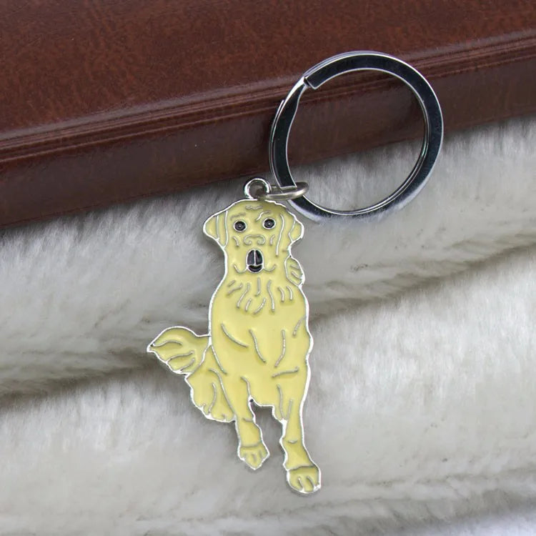 Golden Labrador dogs Key Ring