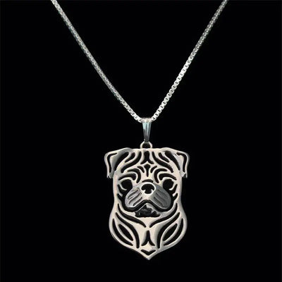 Fashion Style Women's Pug Dog Pendant Necklaces