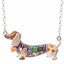 Dachshund Dog Choker Necklace Alloy Pendant For Women