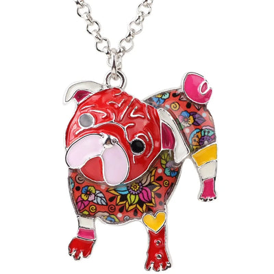 Pug Dog Necklace Pendants Chain For Women