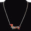 Dachshund Dog Choker Necklace Alloy Pendant For Women