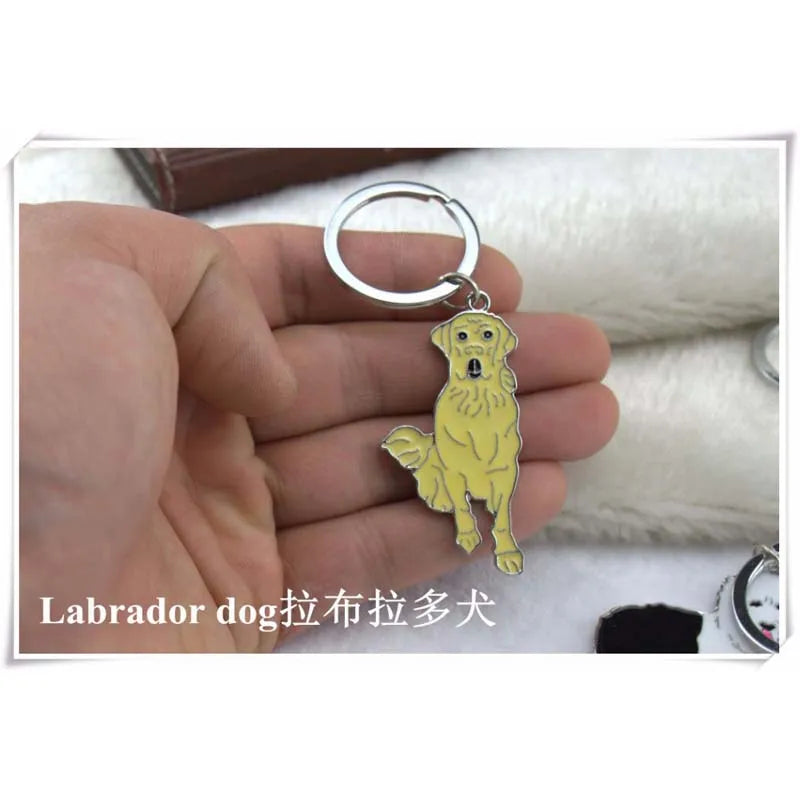 Golden Labrador dogs Key Ring