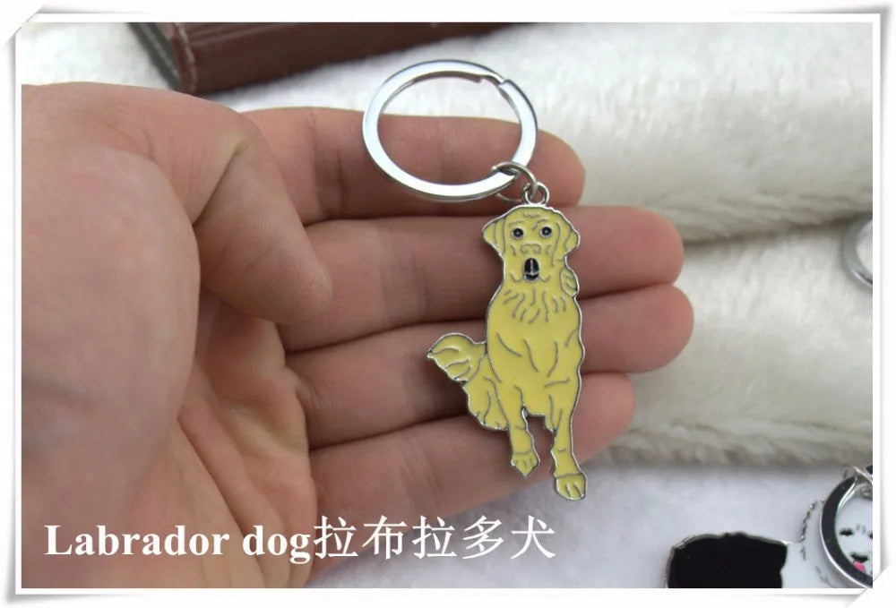 Golden Labrador dogs Key Ring