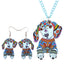 Dachshund Dog Necklace Earrings Jewelry Sets  For Women Girl