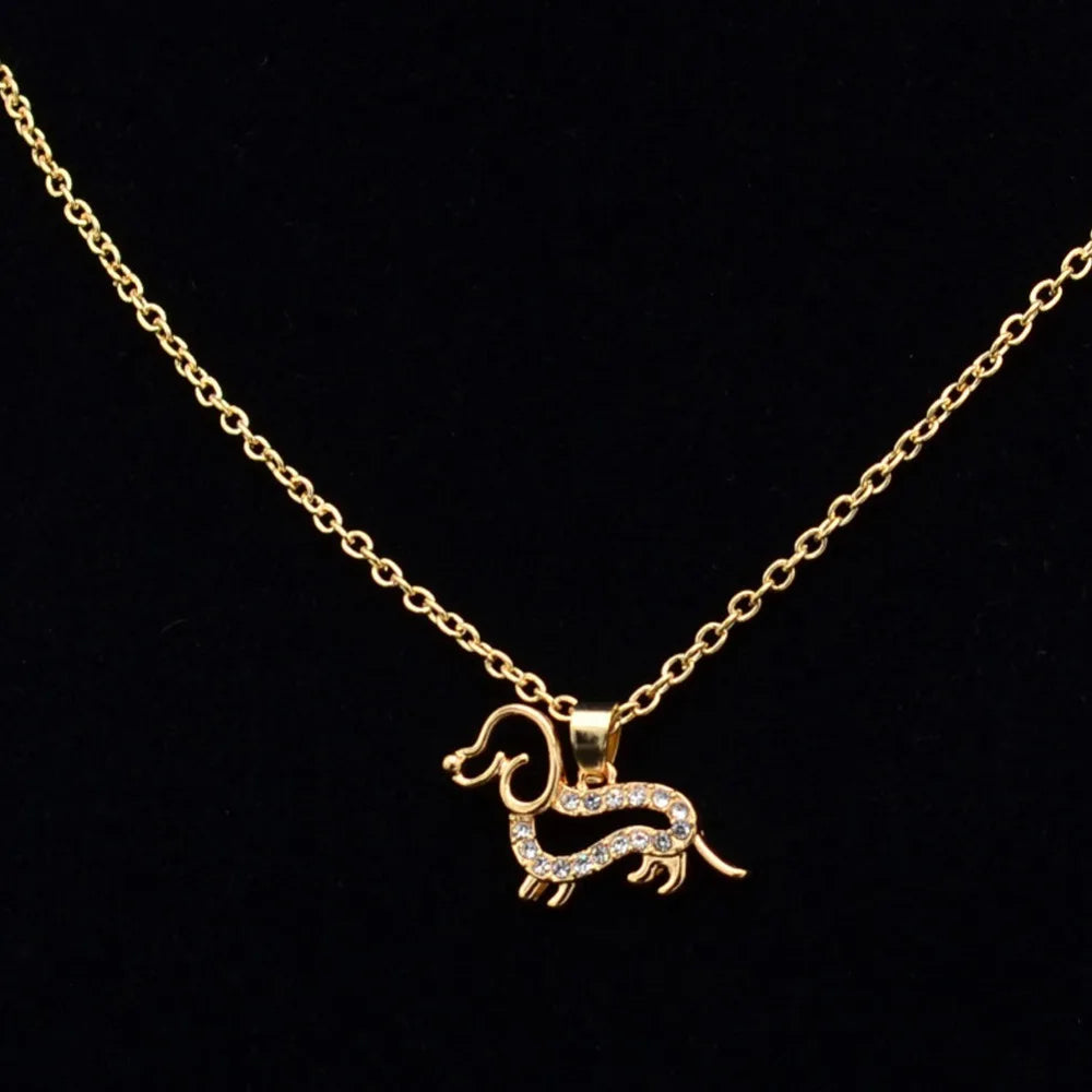 Dachshund Dog Pendant Necklace  Jewelry For Gift