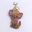 Chihuahua Dog Crystal Keychain Bag Accessories for Women