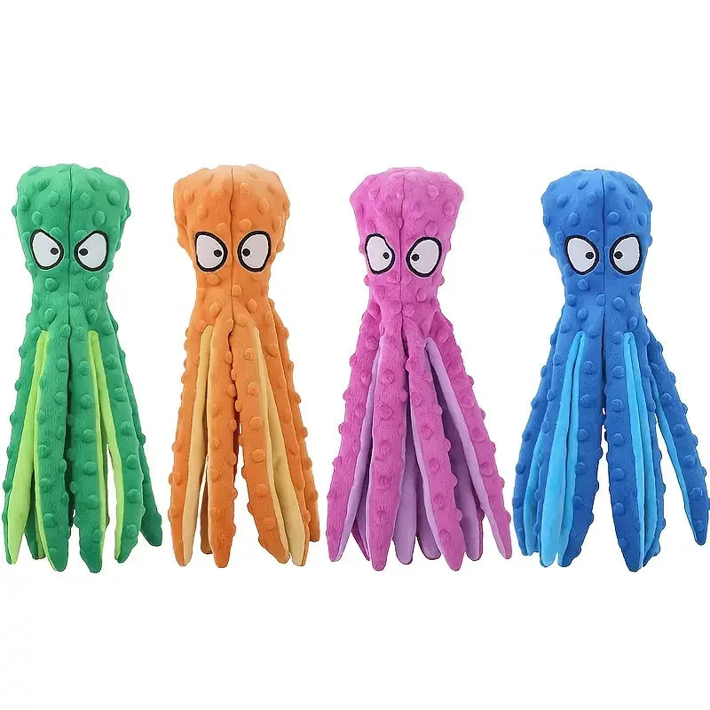 Octopus Skin Shell octopu Bite Resistant Plush Toy Pet Dog Resistant Squeak Toys Dog Chew Puppy Training Toys