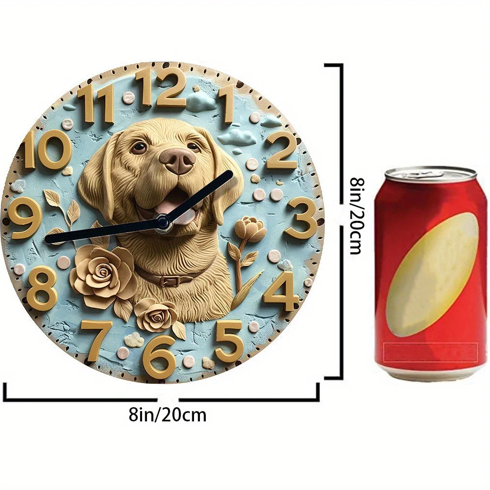 Golden Retriever Themed Silent Wall Clock For Gift