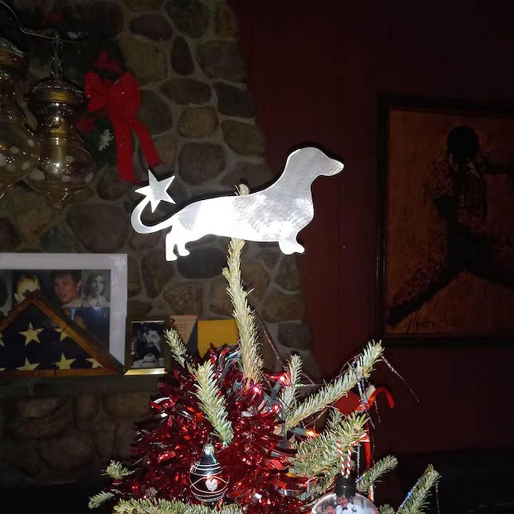 Dachshund Star Tree Topper Handmade Ornamental