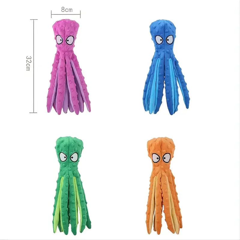 Octopus Skin Shell octopu Bite Resistant Plush Toy Pet Dog Resistant Squeak Toys Dog Chew Puppy Training Toys