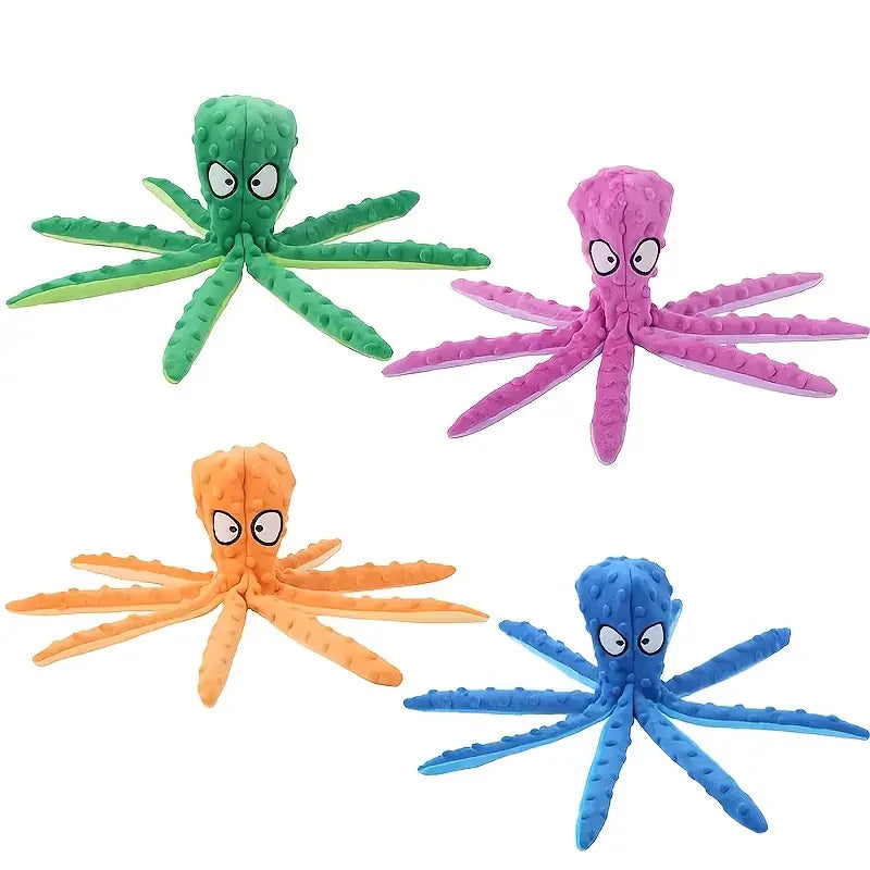 Octopus Skin Shell octopu Bite Resistant Plush Toy Pet Dog Resistant Squeak Toys Dog Chew Puppy Training Toys