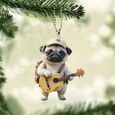 Pug Hanging Decoration Acrylic Ornament