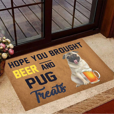 Pug Treats Doormat Inside Door Mats Gifts for Pug Lovers