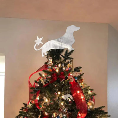 Dachshund Star Tree Topper Handmade Ornamental